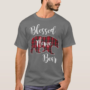 Camiseta Bendito Meme Oso Rojo Tartán Tun Fun Grandma Gif