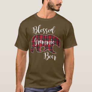 Camiseta Bendito Oso Grammie Rojo Tartan Plaid Grandma Gift