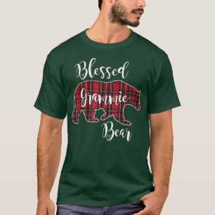Camiseta Bendito Oso Grammie Rojo Tartan Plaid Grandma Gift