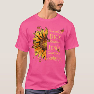 Camiseta Bendito Por Dios - Amado Por Jesús Girasol Español
