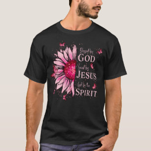 Camiseta Bendito Por Dios - Amado Por Jesús Girasol Rosa