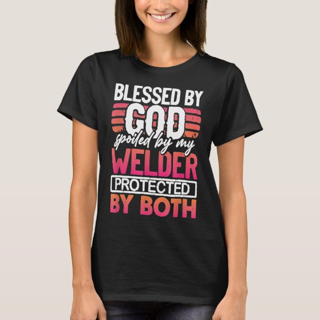 Camiseta Bendito Por Dios Que Mi Soldado Protegido Por B (Anverso)