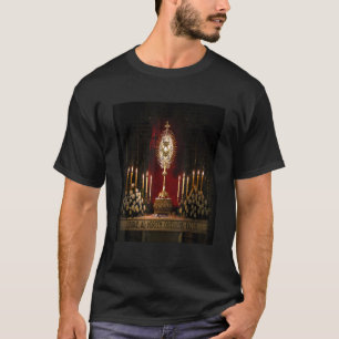 Camiseta Bendito Sacramento En Monstrancia Católica Cristia