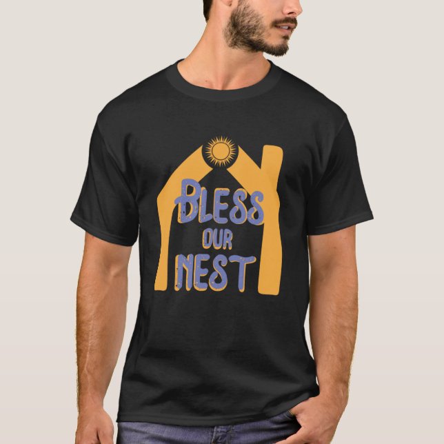 Camiseta Bendito sea nuestro nido creencia religiosa conden (Anverso)