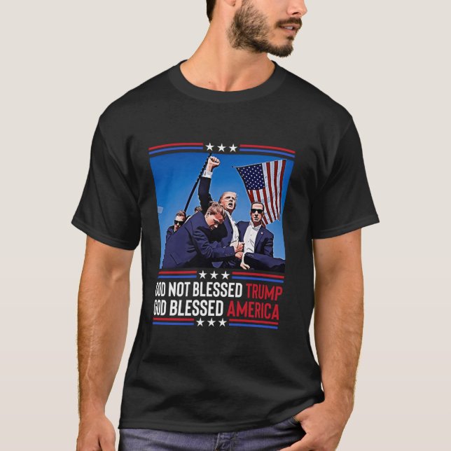 Camiseta Bendito sea Trump Funny, Donald Trump lucha contra (Anverso)