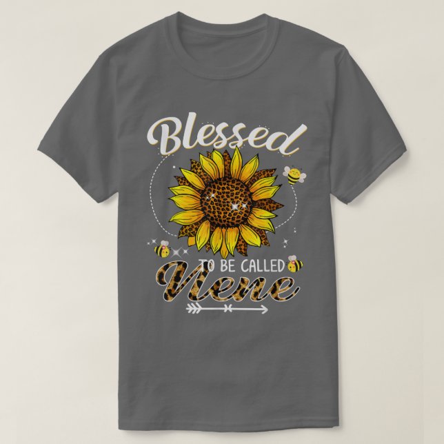 Camiseta Bendito Ser Llamado Nene Funny Leopard Sunflower  (Diseño del anverso)