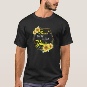 Camiseta Bendito ser llamado Yaya Sunflower Yaya Madres d