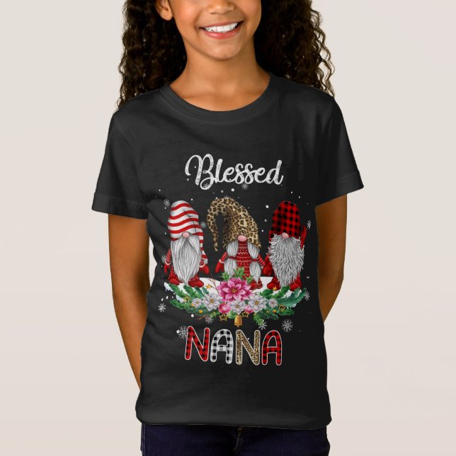 Camiseta Benditos Navidades de Nana Leopard Buffalo Plaid G (Anverso)
