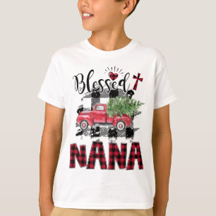 Camiseta Benditos Navidades de Nana Red-plaid