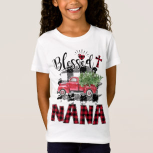 Camiseta Benditos Navidades de Nana Red-plaid
