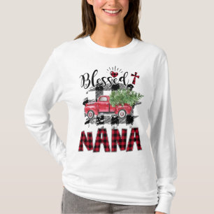 Camiseta Benditos Navidades de Nana Red-plaid
