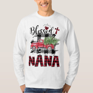 Camiseta Benditos Navidades de Nana Red-plaid