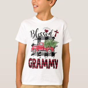 Camiseta Benditos Navidades Grammy Red-plaid