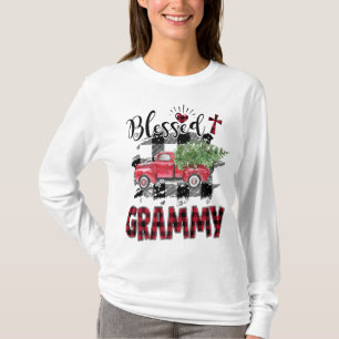 Camiseta Benditos Navidades Grammy Red-plaid
