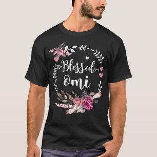 Camiseta Benditos regalos divertidos de Omi de Acción de Gr