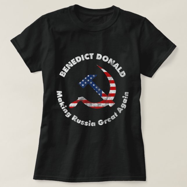 Camiseta Benedicto Donald hace a Rusia grande nuevamente an (Diseño del anverso)