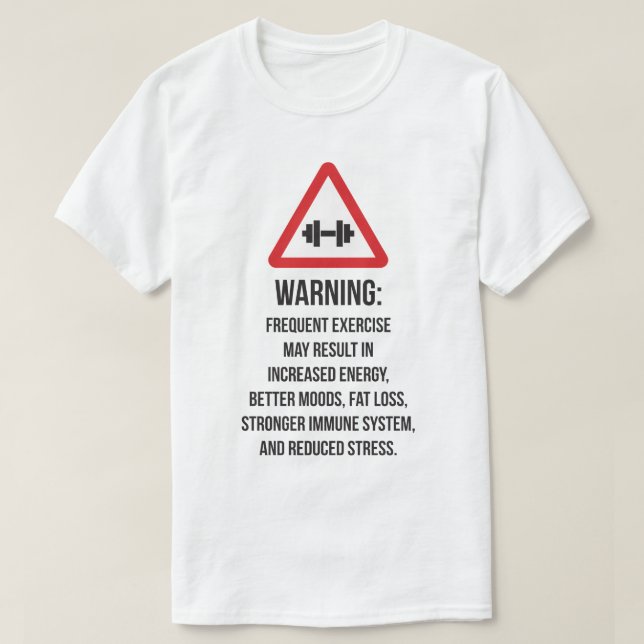 Camiseta Beneficios del ejercicio - Aviso - Motivación del  (Diseño del anverso)