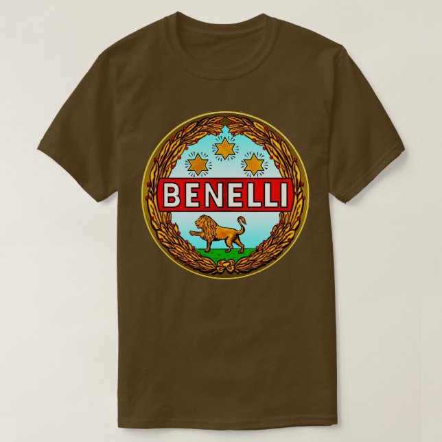 Camiseta Benelli Vintage Motorcycle Italia (Diseño del anverso)