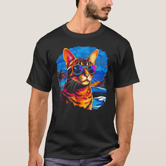 Camiseta Bengal Cat Summer Party (Anverso)