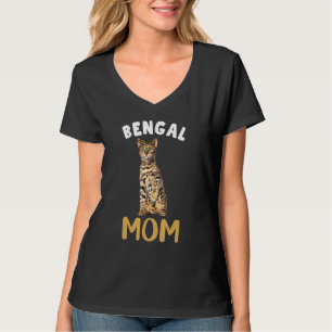 Camiseta Bengal Mom Mama Cat Lover Dueño Leopard Print Kitt