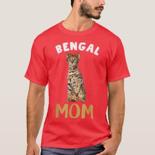 Camiseta Bengal Mom Mama Cat Lover Dueño Leopard Print Kitt