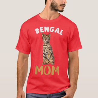 Camiseta Bengal Mom Mama Cat Lover Dueño Leopard Print Kitt