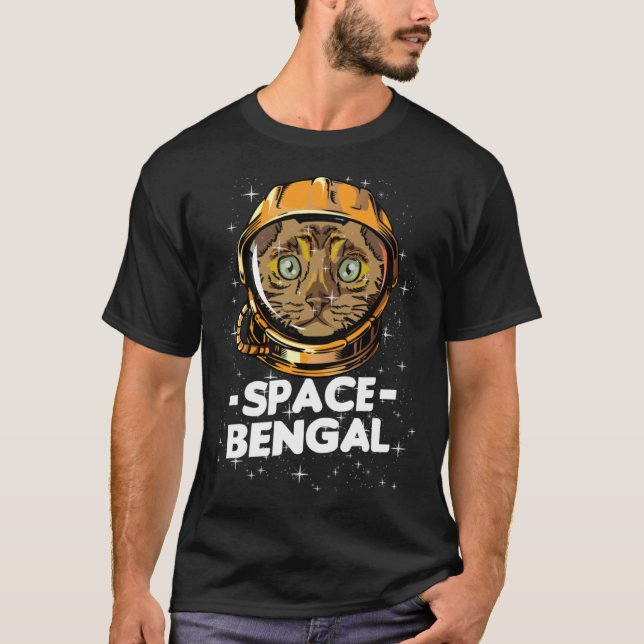 Camiseta Bengal Space Astronaut Cat Person Mum (Anverso)