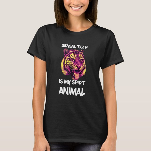 Camiseta Bengal Tiger Tongue Out My Spirit Animal Bengal Ti (Anverso)