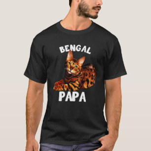 Camiseta Bengala Colorida  Amo a Mi Gato Bengal Papá Gatito