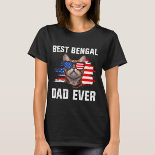 Camiseta Bengala Gato BEST BENGAL CAT PADRE ALGUNA VEZ Grac