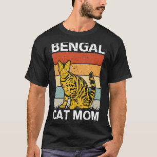 Camiseta Bengala, propietaria de gato, gato y mamá