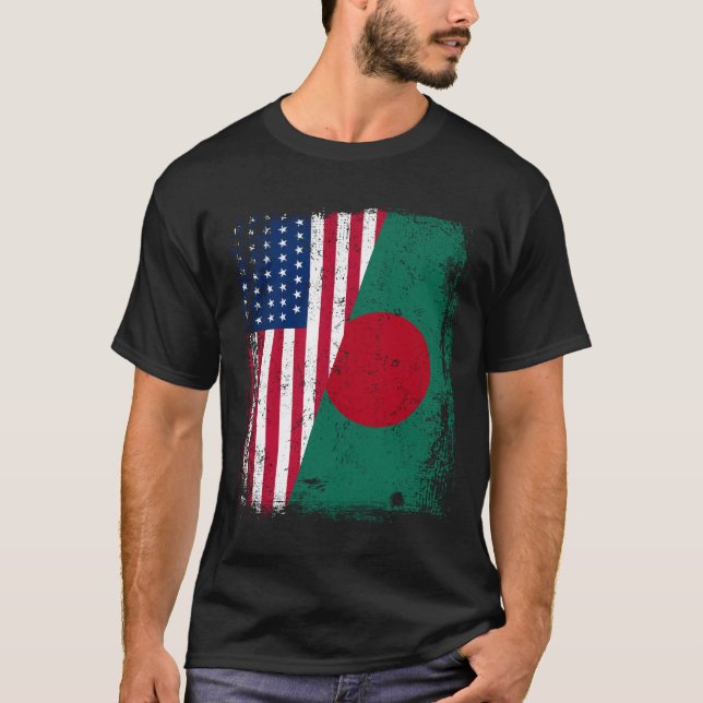 Camiseta BENGALI RASTREA Bandera MEDIANO ESTADOUNIDENSE BAN (Anverso)