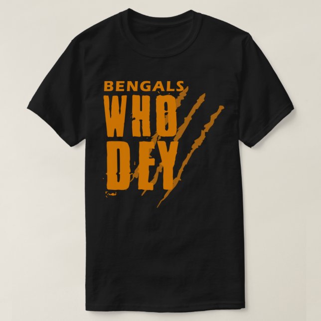 Camiseta Bengals TShirtwho dey tigers bengals (Diseño del anverso)