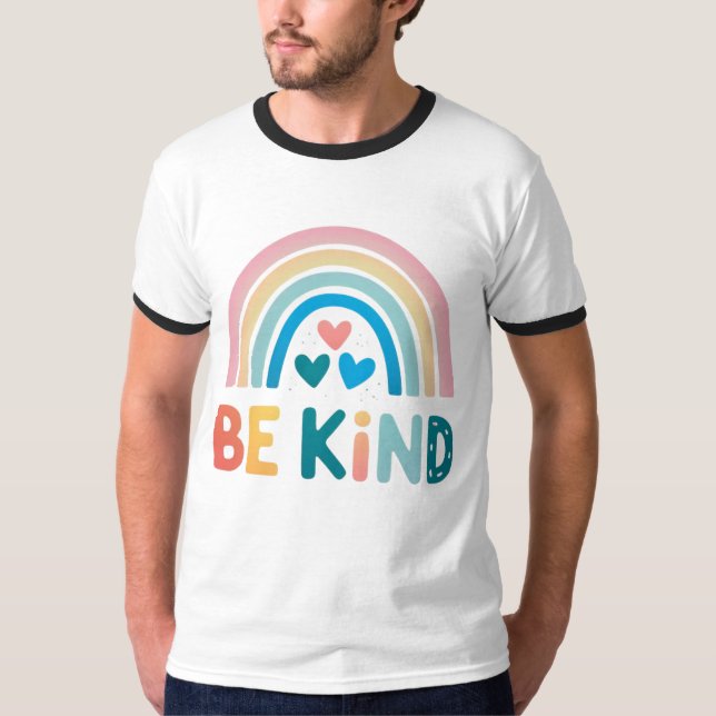 Camiseta Benignidad colorida arcoiris (Anverso)
