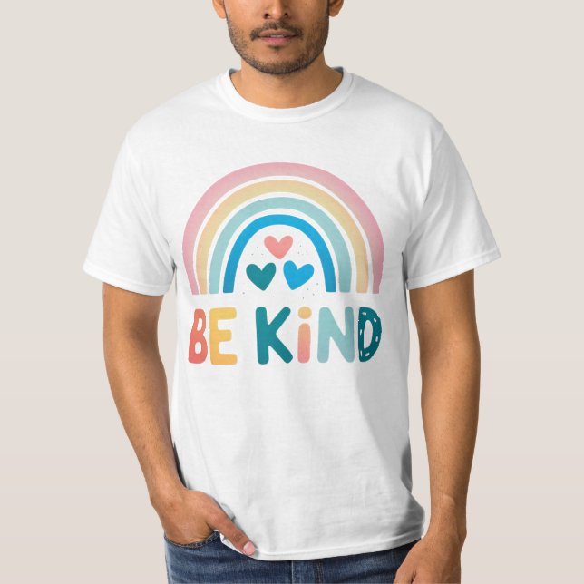 Camiseta Benignidad colorida arcoiris (Anverso)