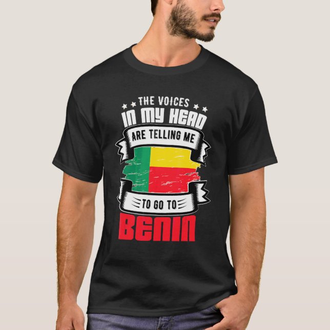 Camiseta Benin En Mi Cabeza (Anverso)
