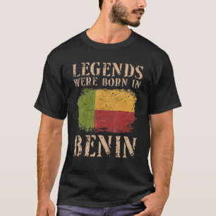Camiseta Benín Nació Leyendas De La Bandera Beninesa Vintag