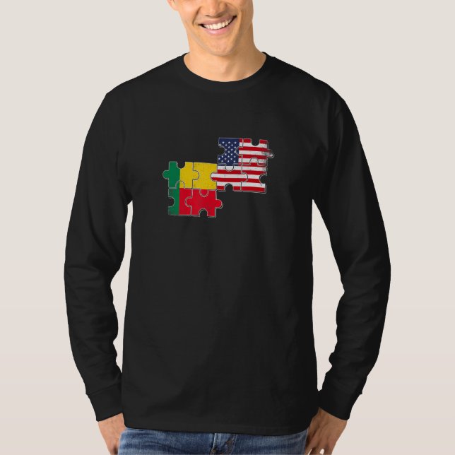 Camiseta Benin USA Beninese American Flag (Anverso)