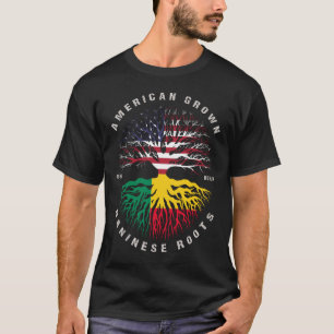 Camiseta Beninés americano creció con su bandera de Bení