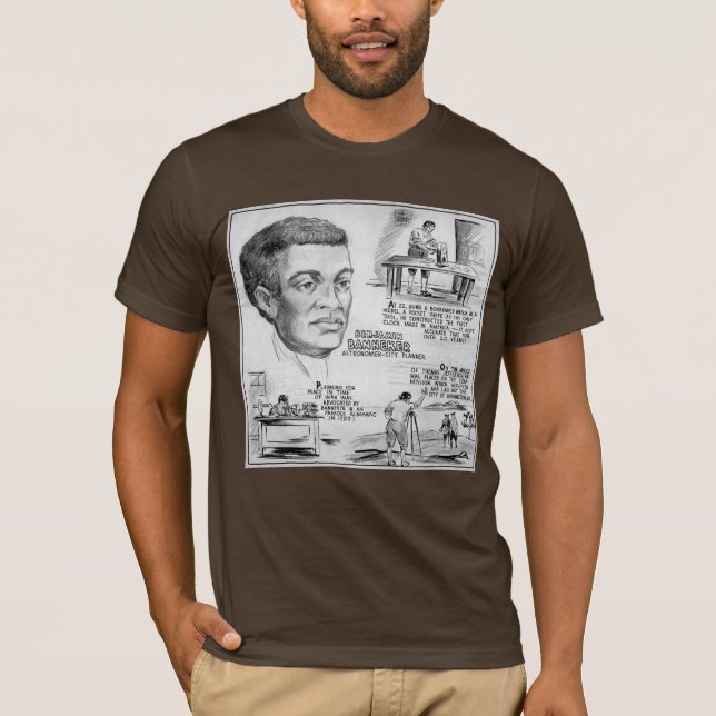Camiseta Benjamin Banneker American Black Inventor Sleevele (Anverso)