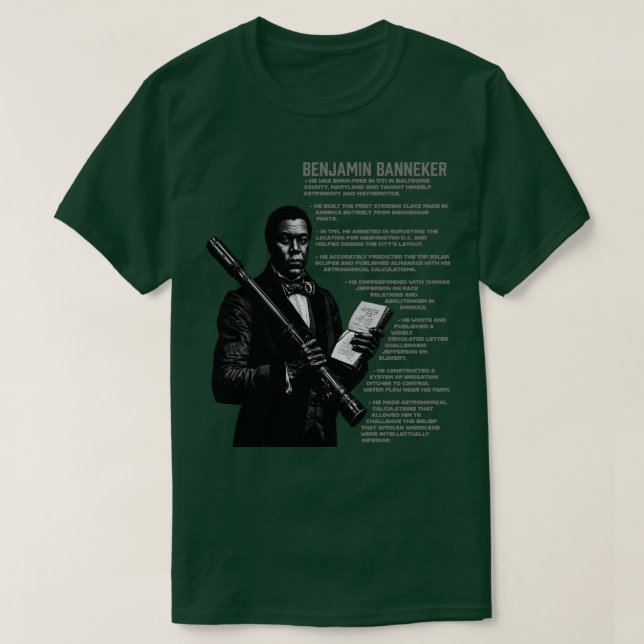 Camiseta Benjamin Banneker Hacts (Diseño del anverso)
