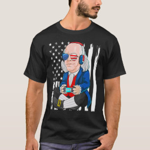 Camiseta Benjamin Ben Franklin Gamer 4 De Julio Estadounide