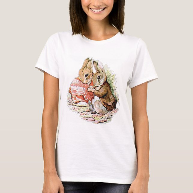 Camiseta Benjamin Bunny y Peter Rabbit planean su redada (Anverso)