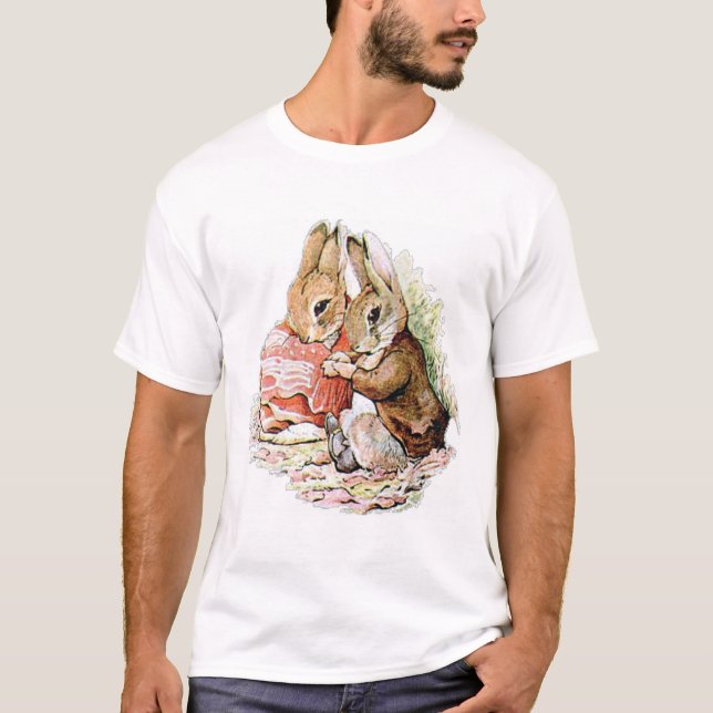 Camiseta Benjamin Bunny y Peter Rabbit planean su redada (Anverso)
