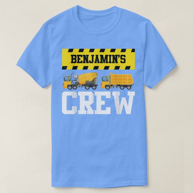 Camiseta Benjamin Construction Crew Custom Dumptruck Dump T (Diseño del anverso)
