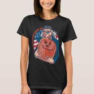 Camiseta Benjamin Drunk Pumpkin Patriótico Americano Thanks