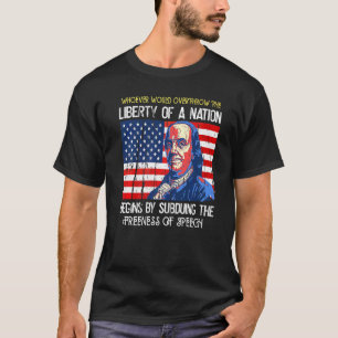 Camiseta Benjamin Franklin Advirtió A Estados Unidos Sobre