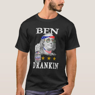 Camiseta Benjamin Franklin Ben Drankin 4 de julio Hombres M