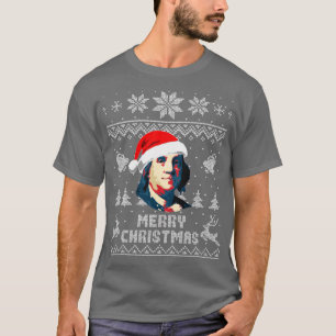 Camiseta Benjamin Franklin Merry Christmas