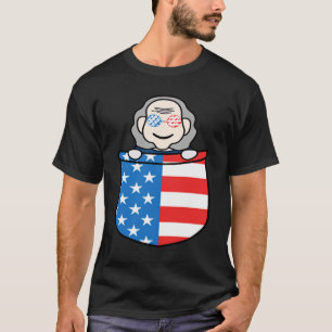Camiseta Benjamin Franklin Pocket Cute 4 De Julio Estadouni